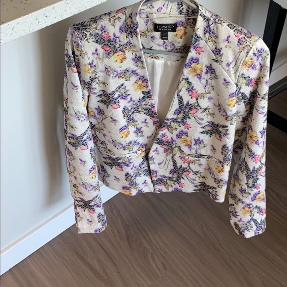 Floral Topshop blazer